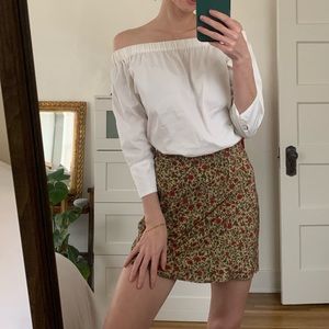 Zara White Off Shoulder Top